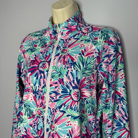 San Soleil UPF 50 Full Zip Lightweight Full Zip Jacket Floral Golf Performance S - Picture 4 of 9
